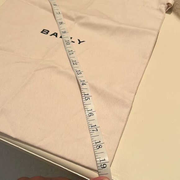 Bally Logo Dustbag White Drawstring Top Dust Cover Storage Gift Bag Travel - Picture 6 of 6